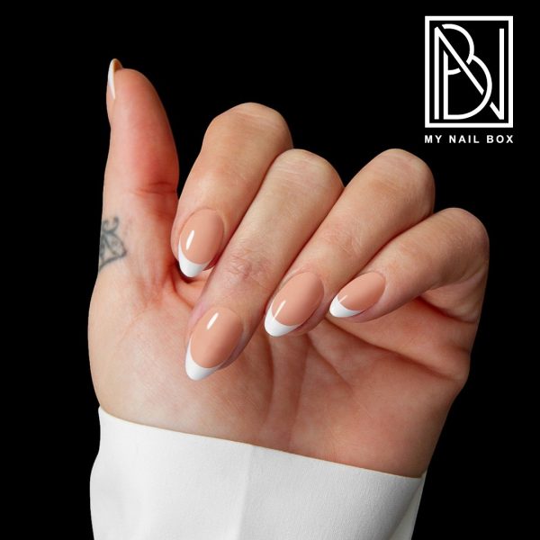 ALMOND GET FRENCH SHORT NUDE MY NAIL BOX