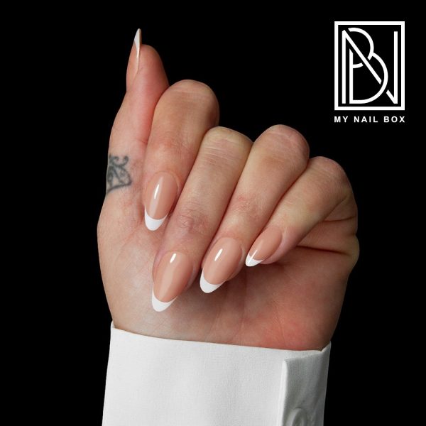 GEL TIPS MY NAIL BOX ALMOND MEDIUM NUDE GET FRENCH