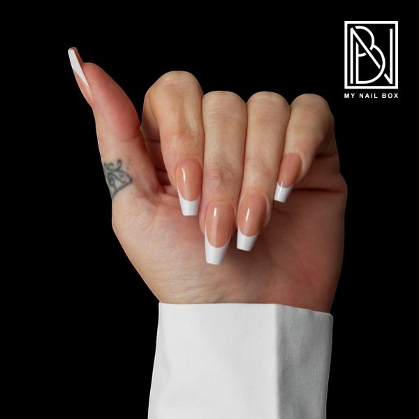 GEL TIPS MY NAIL BOX MEDIUM COFFIN NUDE GET FRENCH (1)