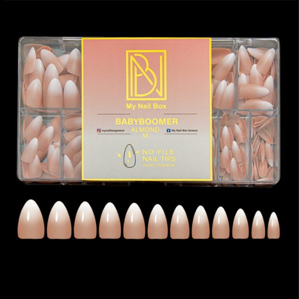Gelly tips - Babyboomer - ALMOND NUDE (2.5 CM)