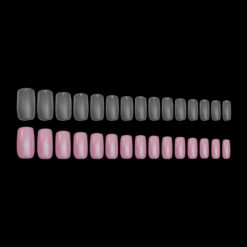 NO FILE GEL TIPS CLEAR LARGE SQUARE MY NAIL BOX BOTH MATTE AND GLOSSY 247x247