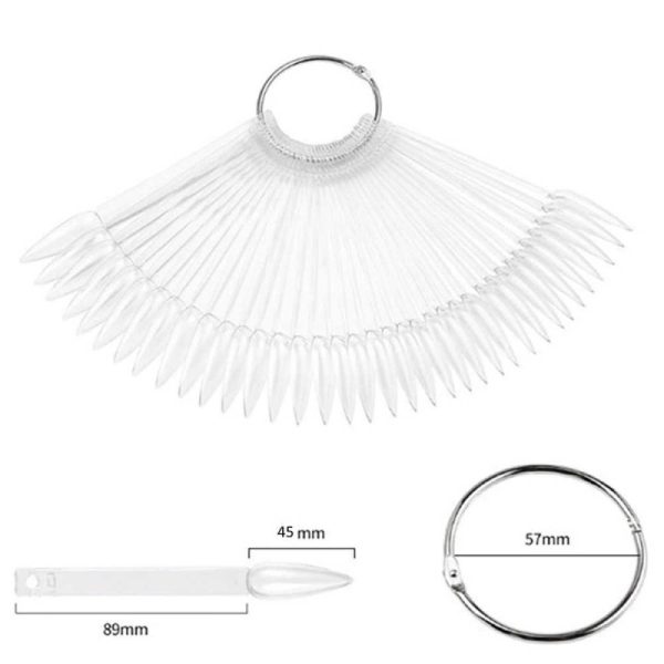 Δειγματολόγιο Χρωμάτων Νυχιών Μυτερό Stiletto Clear