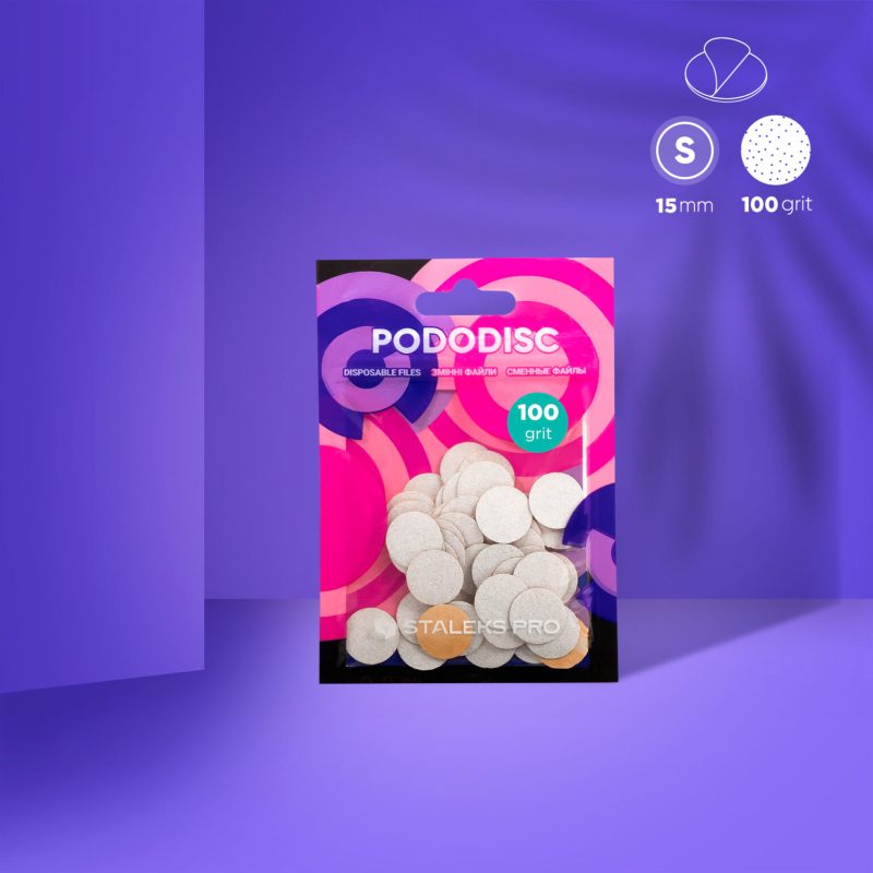 Disposable white files for pedicure disc PODODISC S EXPERT 100 grit